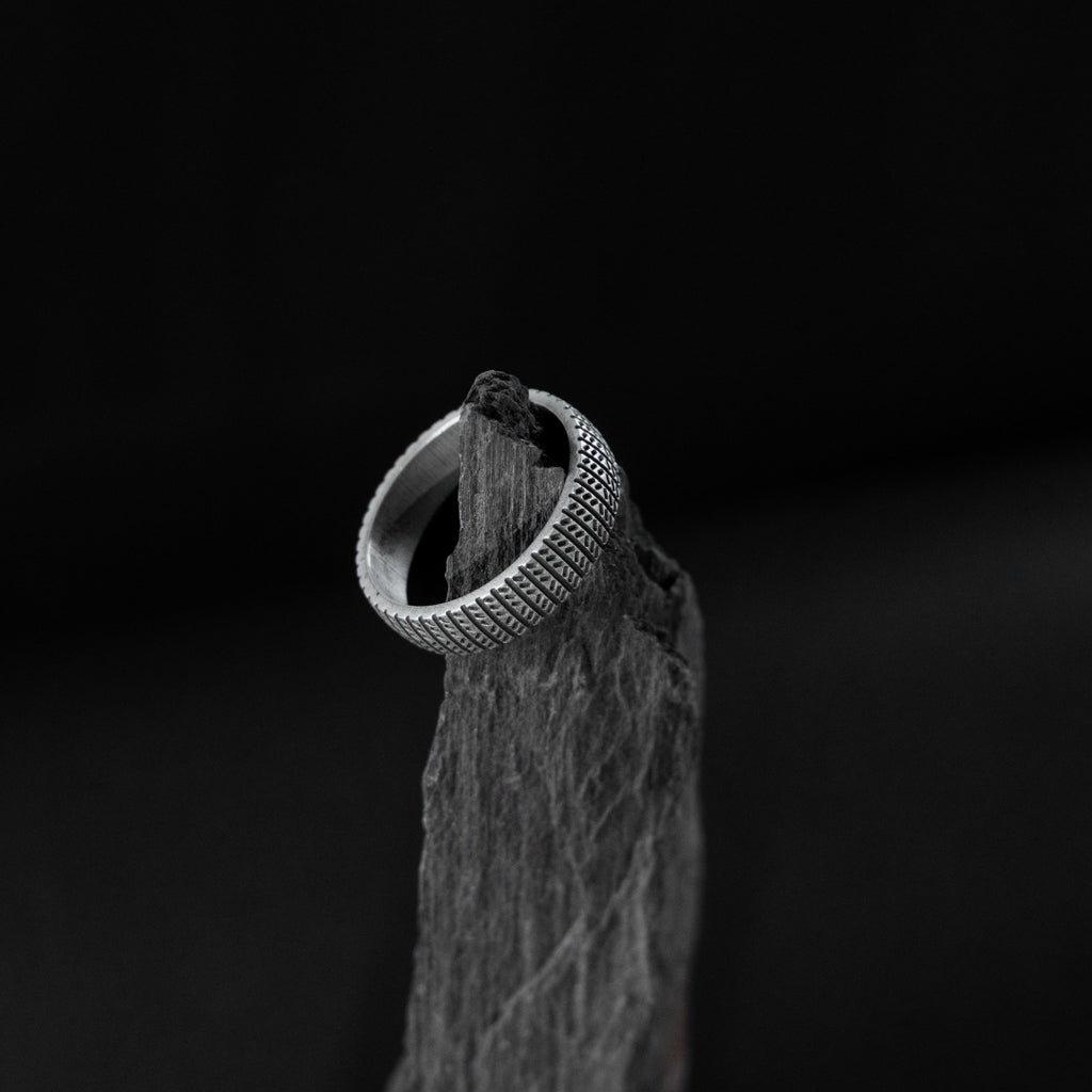 Sleek subtle silver band