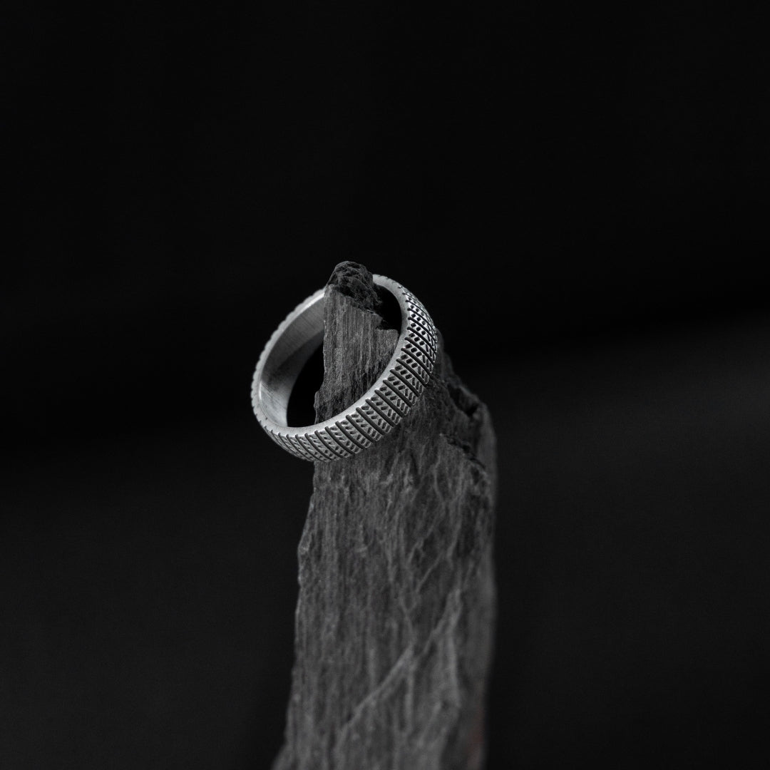 Sleek subtle silver band