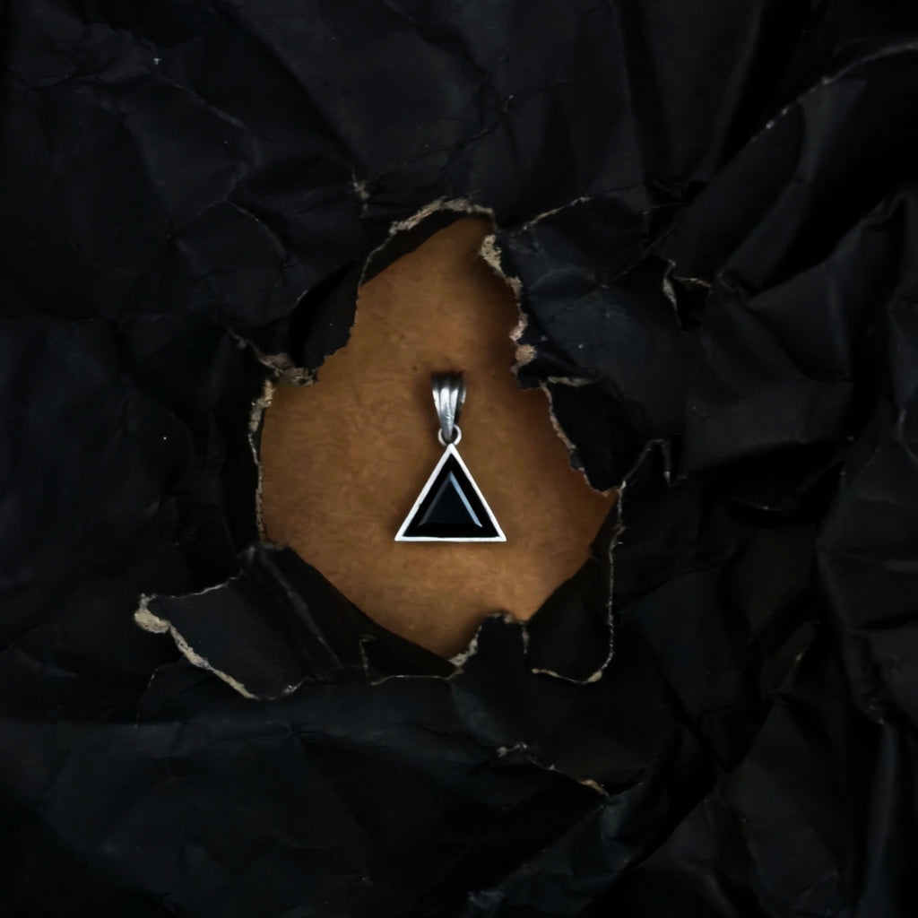 Obsidian Triangle Pendant