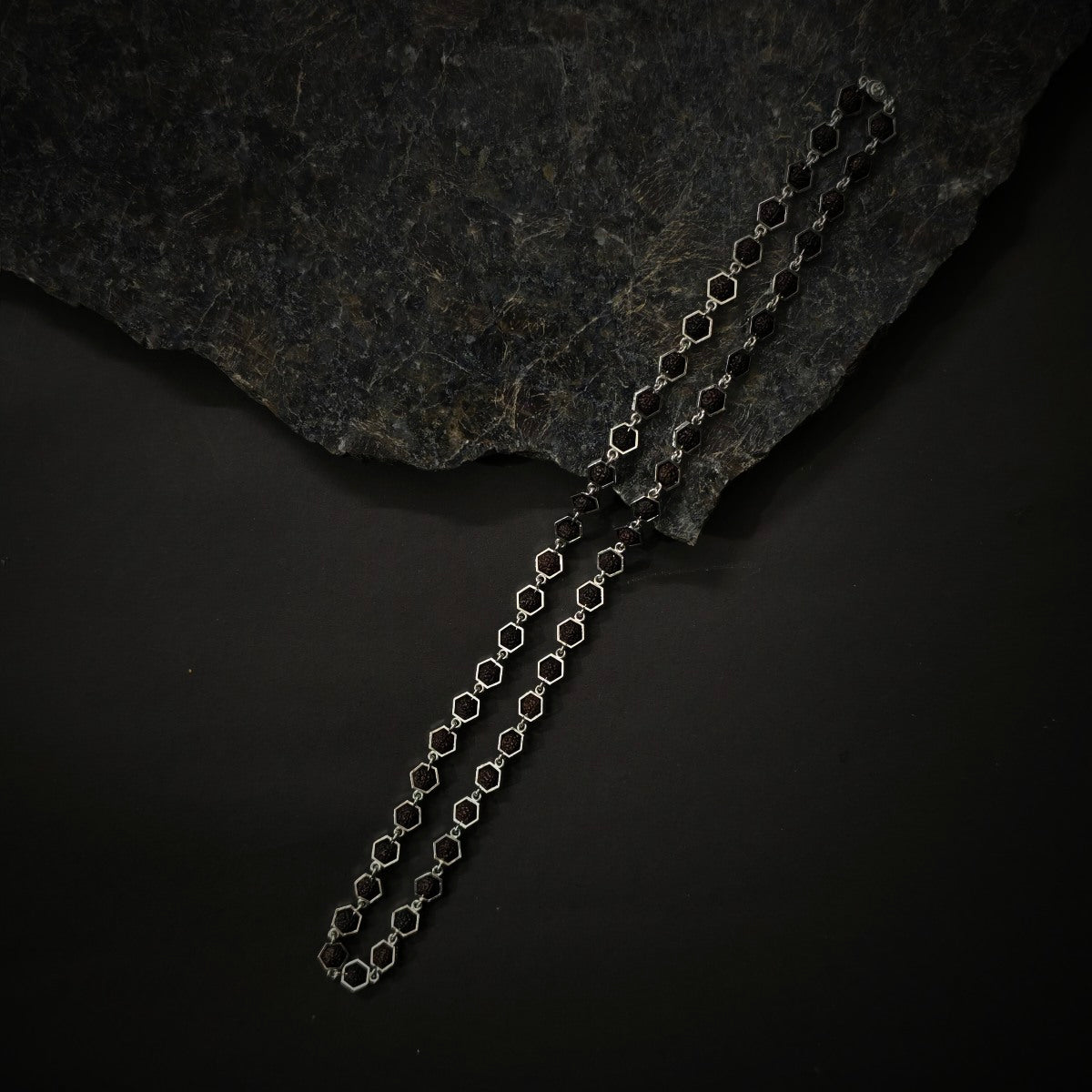 KAILASH | 925 Silver Rudraksha Mala