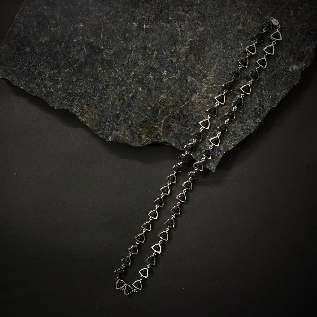 TRINETRA| 925 Silver Rudraksha Mala