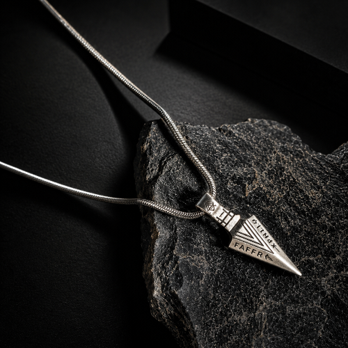 3D Sword Silver Pendant