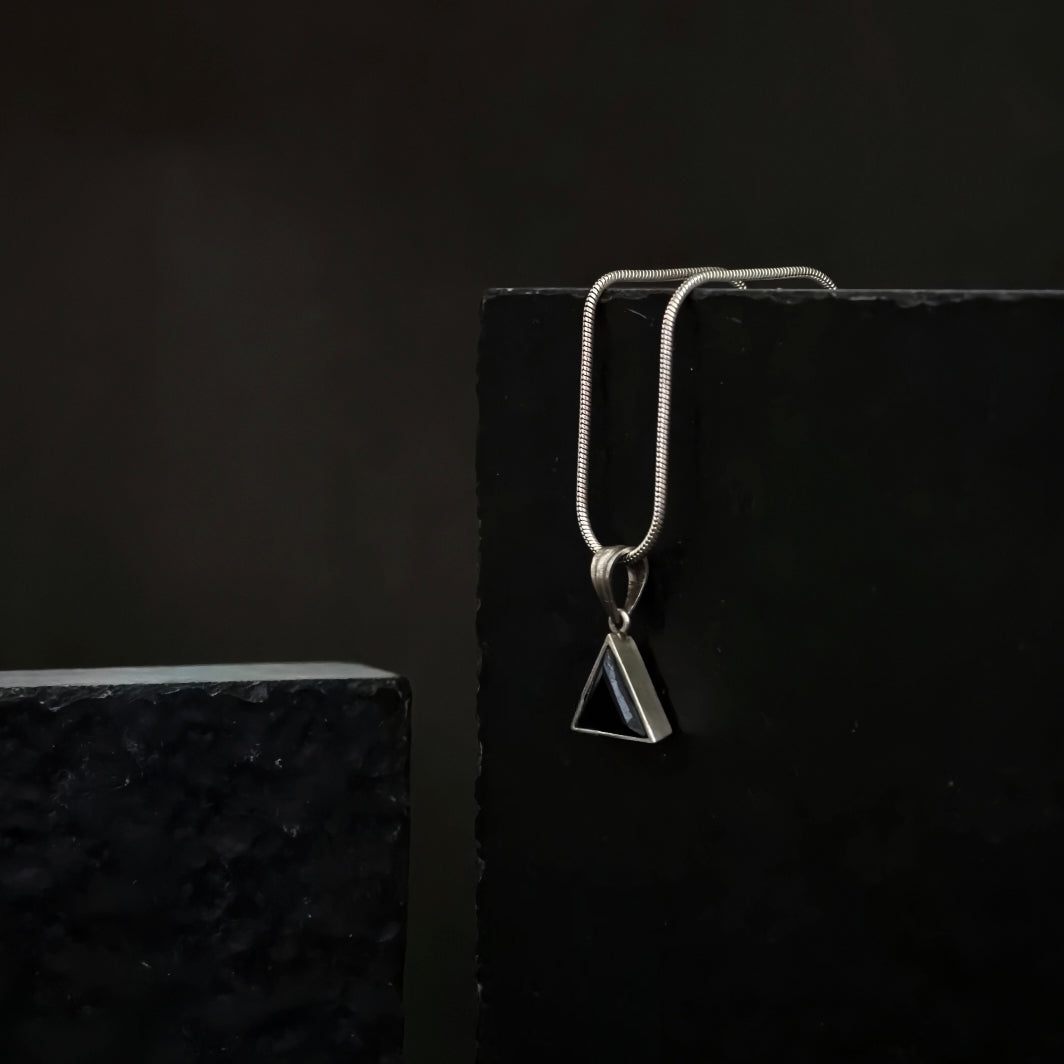 Obsidian Triangle Pendant