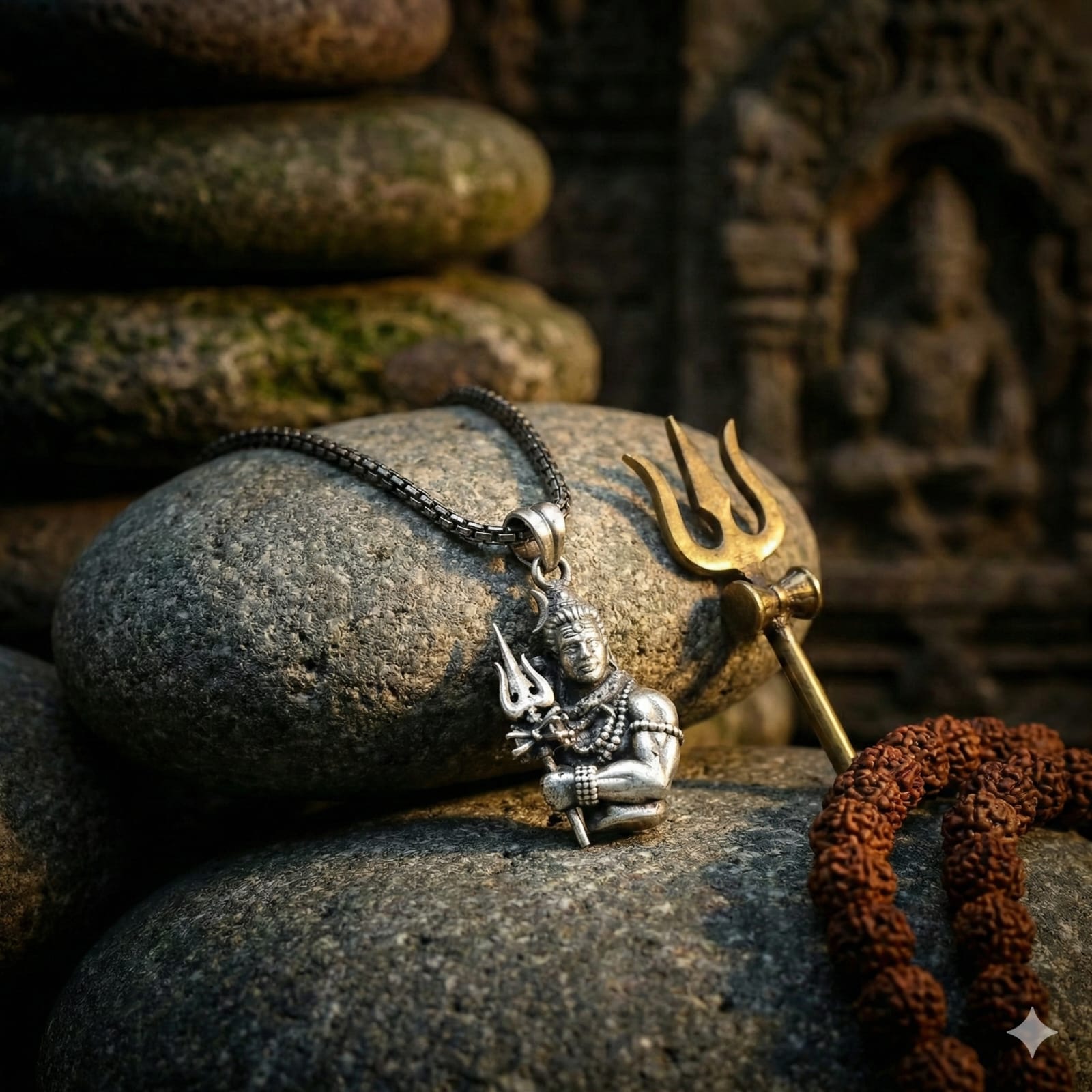Shivji 3D Silver Pendant
