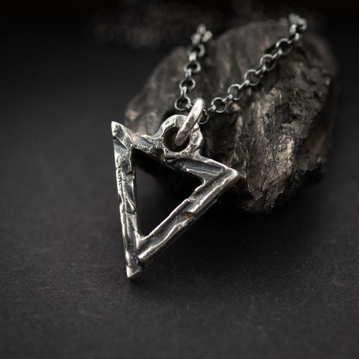 Hollow Triangle Silver Pendant