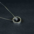 Double Ring Silver Pendant