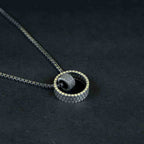 Double Ring Silver Pendant