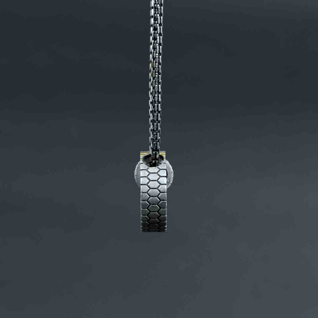 Double Ring Silver Pendant