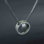 Double Ring Silver Pendant