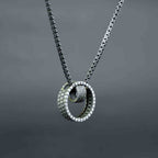 Double Ring Silver Pendant