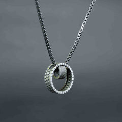 Double Ring Silver Pendant