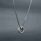 Double Ring Silver Pendant