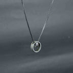 Double Ring Silver Pendant