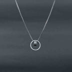 Double Ring Silver Pendant