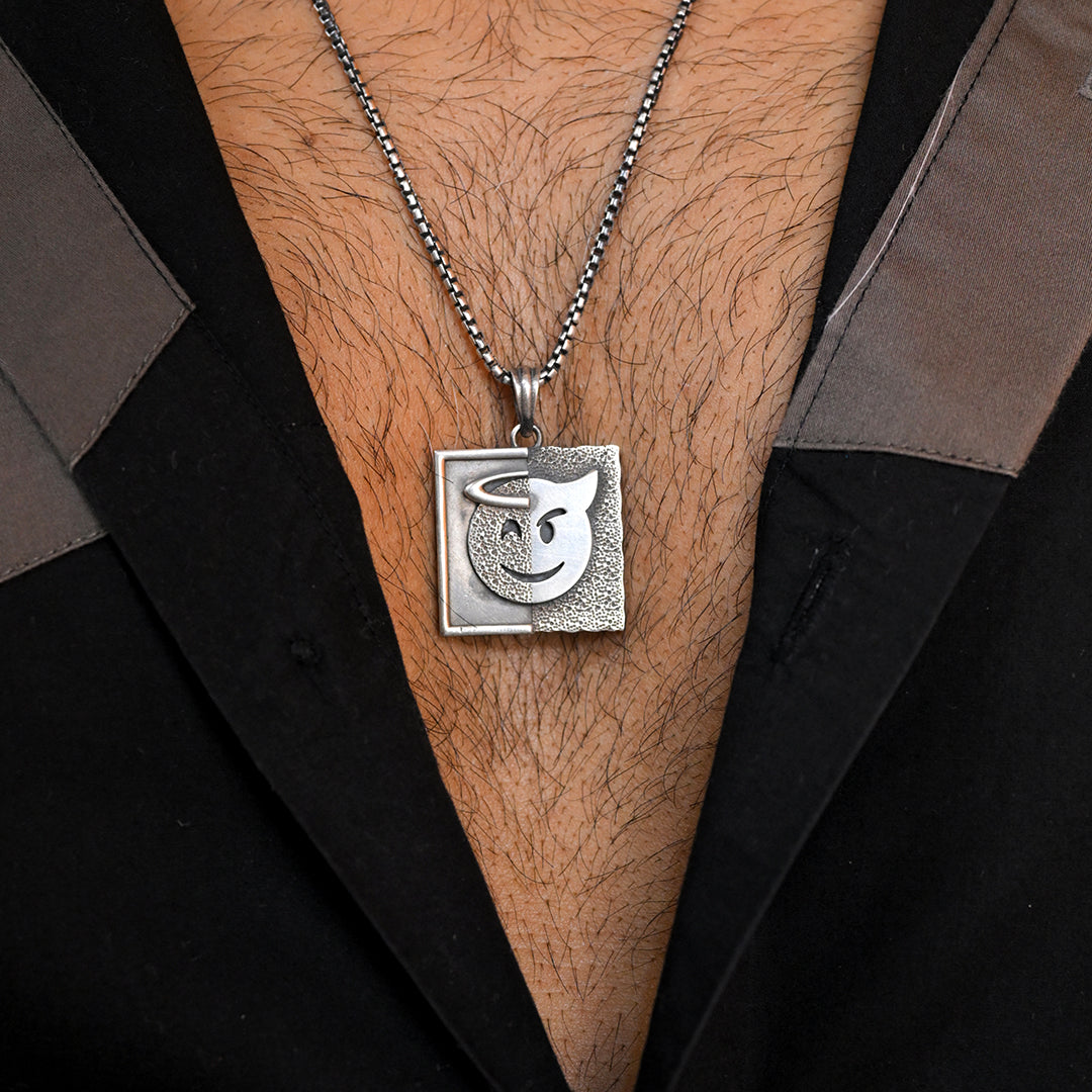 Divine Duality Silver Pendant