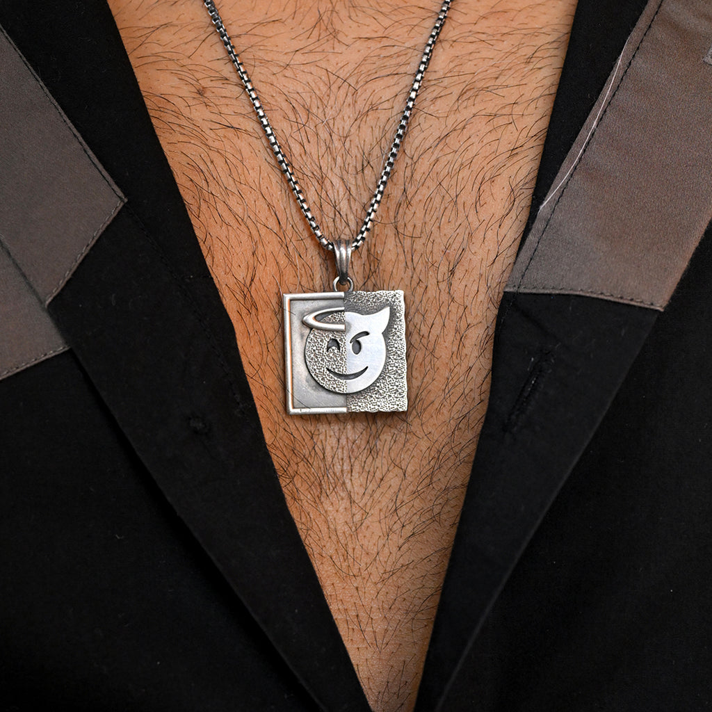 Divine Duality Silver Pendant