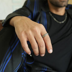 Sleek subtle silver band