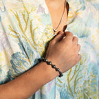Midnight Orb Silver Loose Bracelet