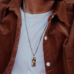 Spartan Valor Pendant And Silver Essence Square Chain