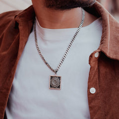 Mandala Majesty Silver Pendant And Solo Majesty Chain