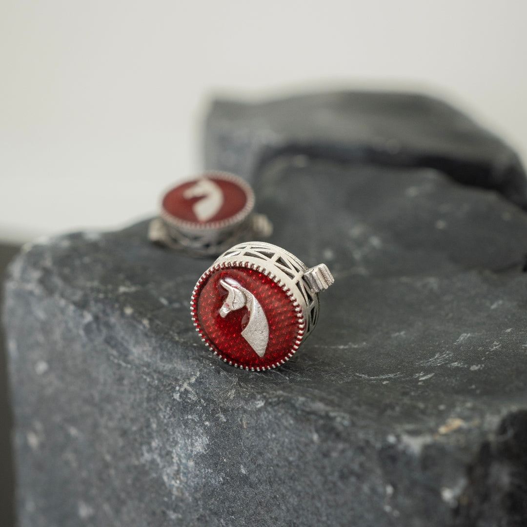 Galloping Stallion button clip