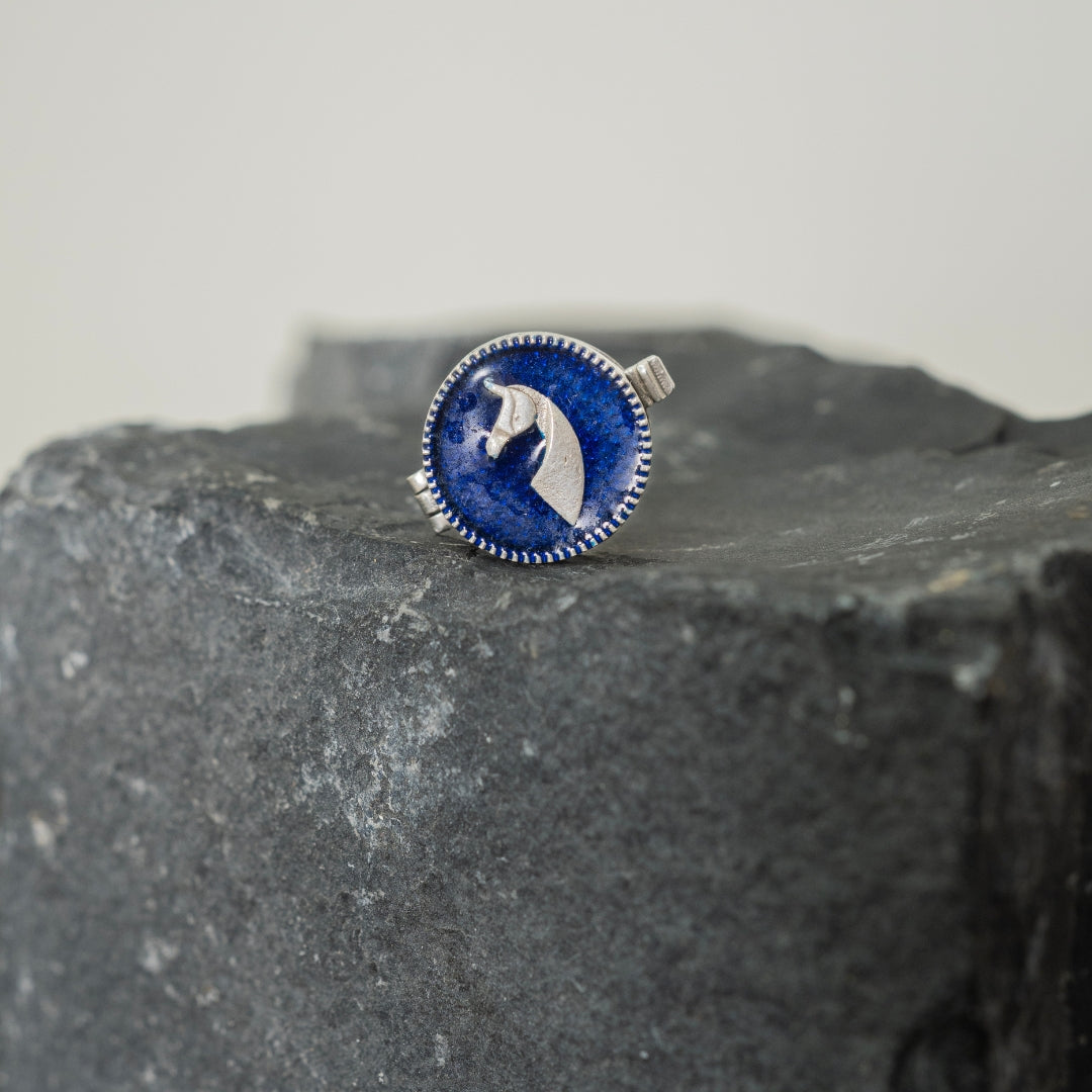Galloping Stallion button clip
