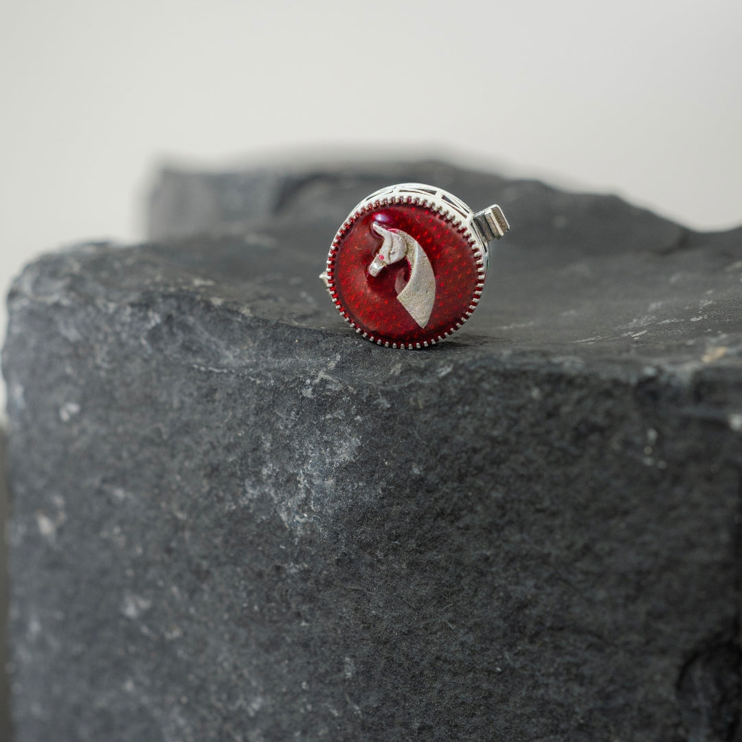 Galloping Stallion button clip