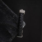 Checks Leather Silver Bracelet