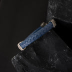 Mandala Leather silver bracelet