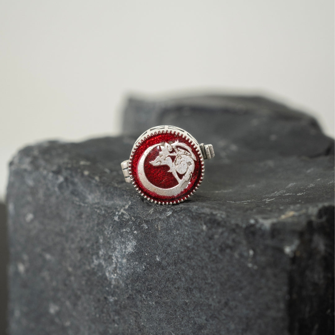 Wolf's Moon Button Clip